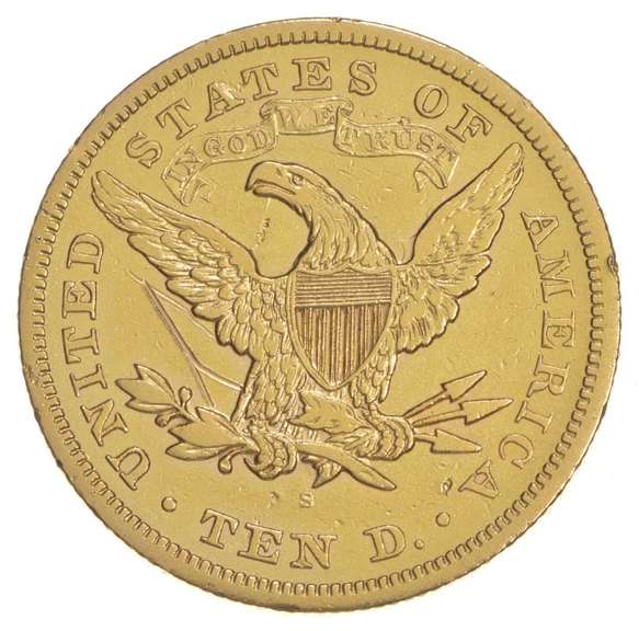 1867-S Liberty Head Gold Eagle - Scratched