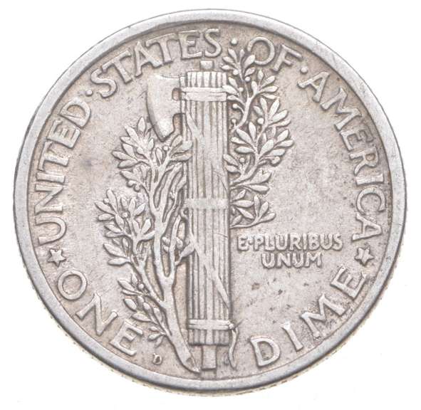 1918-D Mercury Silver Dime