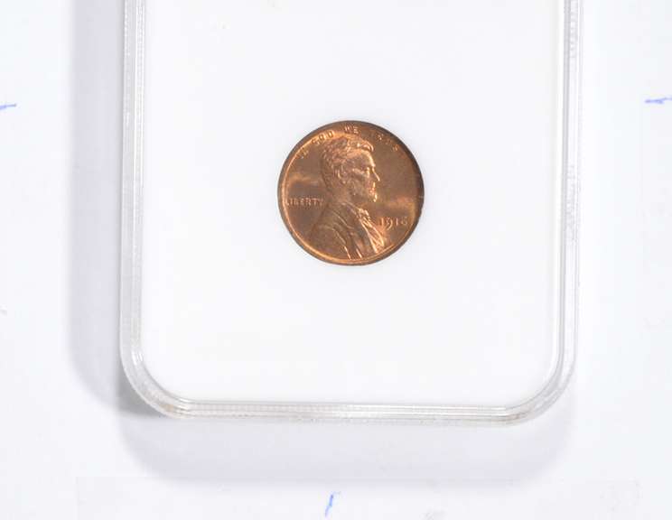 MS65 RD 1916 Lincoln Wheat Cent - Graded NGC