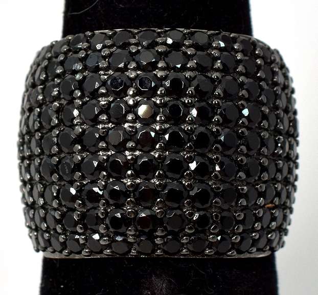 Sterling Silver Black Stone Ring