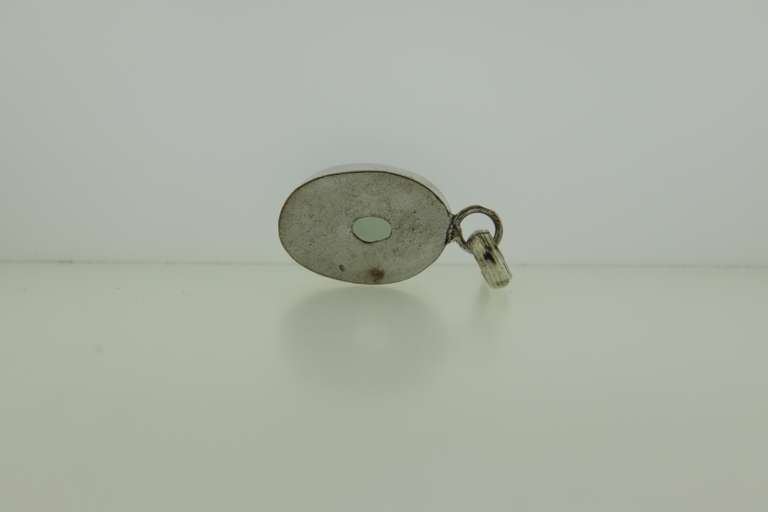 Silver-Tone Color Stone Pendant