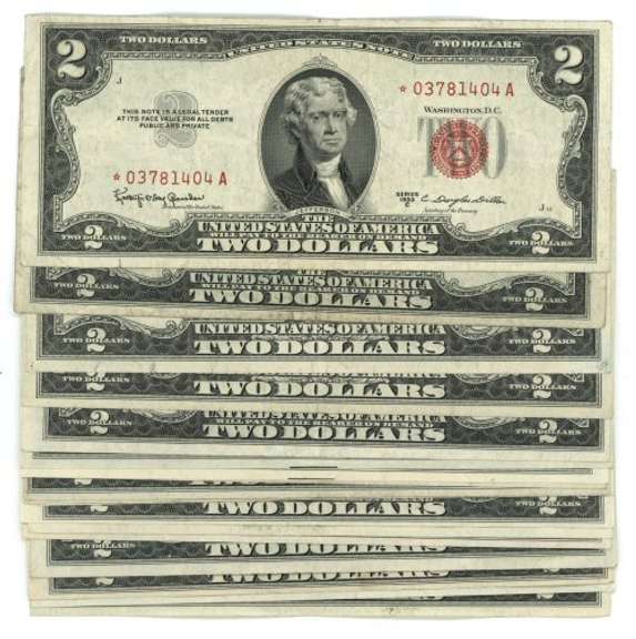 18 Crisp AU 1953/63 $2 Red Seal Notes with 3 Star notes