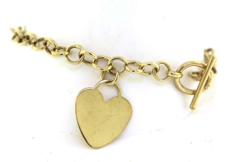 Wonderful Toggle Bracelet w Heart Charm
