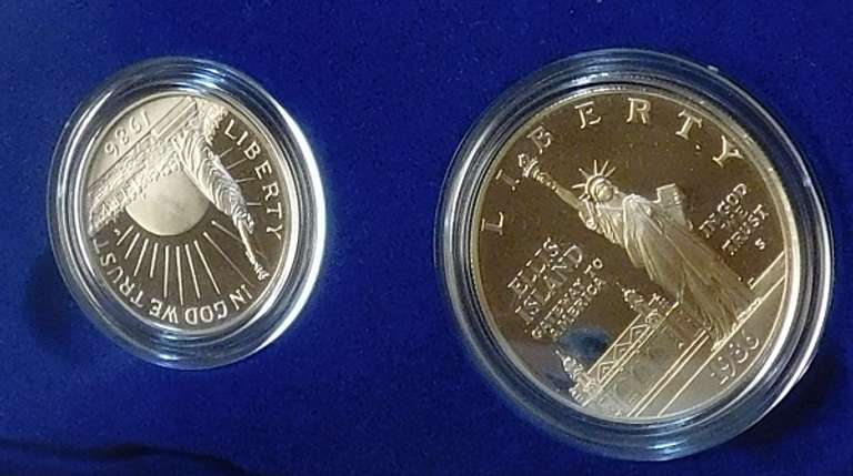 1986 PROOF Liberty 2 coin set, Sil Dol