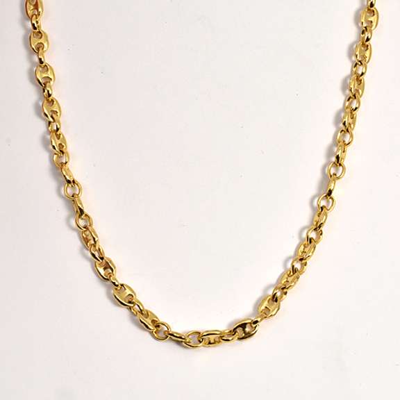 Lovely Cable & Mariner Link Necklace in Vermeil