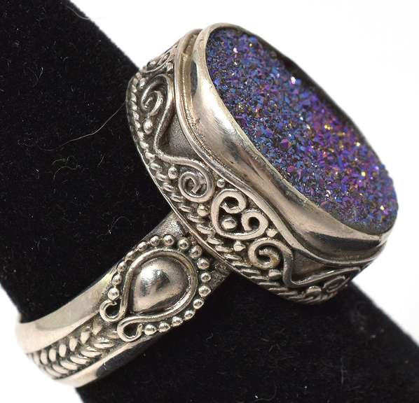 Vintage Sterling Silver Mystic Druze Ring