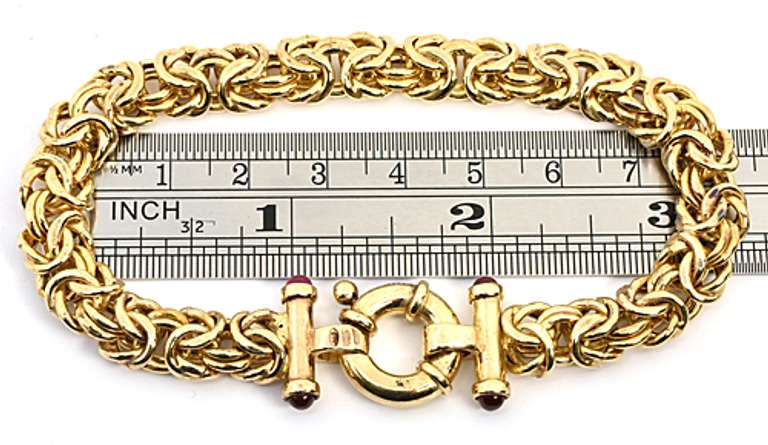 Impactful Byzantine Chain Bracelet in Vermeil
