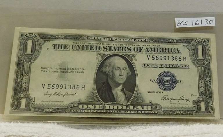 1935-E $1.00 Silver Cert,  GEM Unc