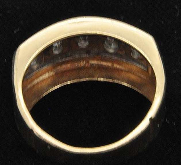 Gents 1.00 CARAT  Diamond Ring, 14K two tone GOLD