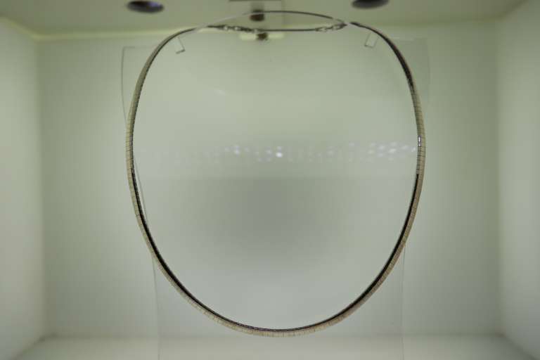 Italian Sterling Silver Omega Chain Necklace