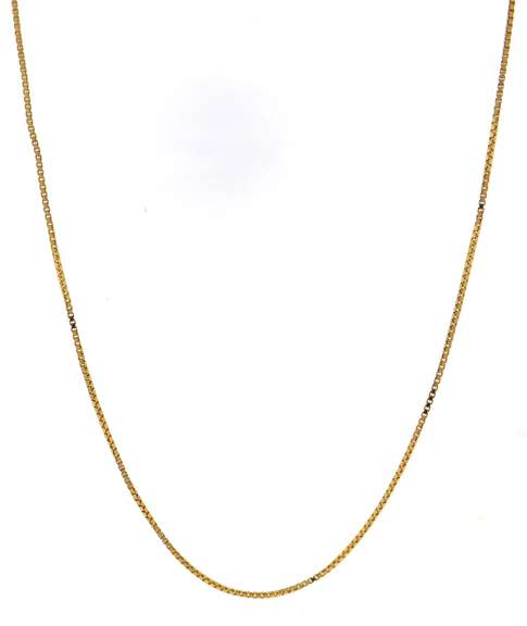 Wonderful 21kt Box Link Chain Necklace
