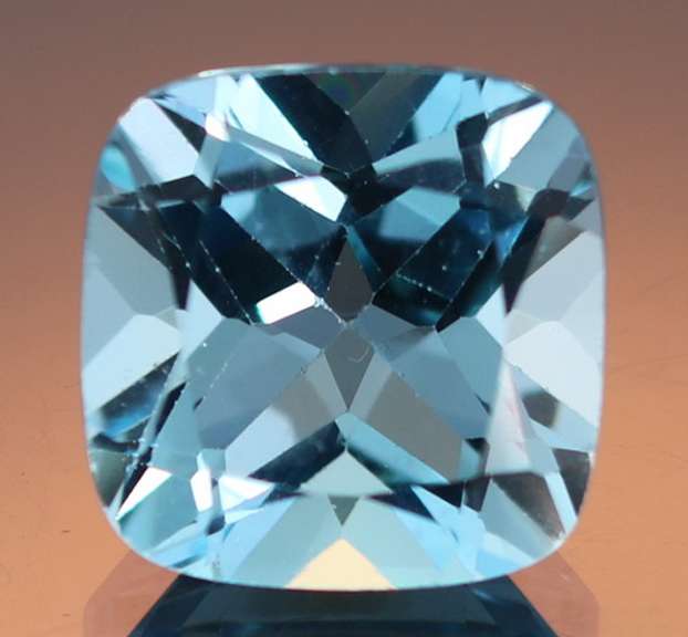 Huge! 12.62ct radiant cut Swiss blue Topaz