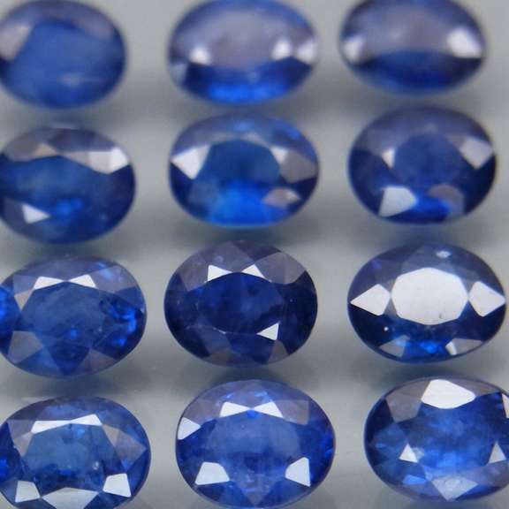 Stunning ink blue 5.99ct 5x4mm Sapphire set
