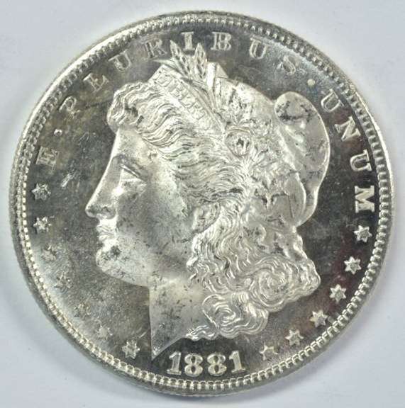 Super DMPL Gem BU 1881-S Morgan Silver Dollar