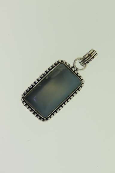 Silver-Tone Color Stone Pendant