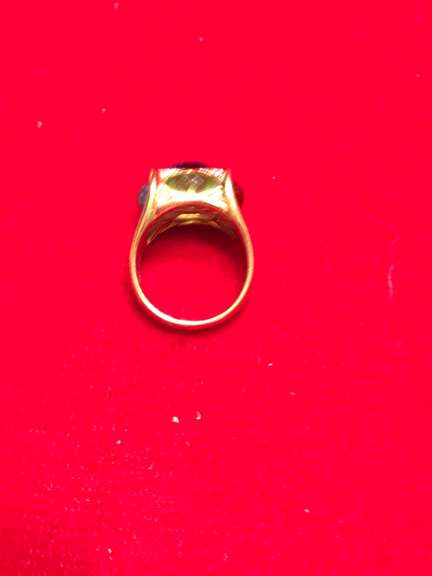 LADIES 18K GOLD MULTI COLOR AND DIAMOND RING