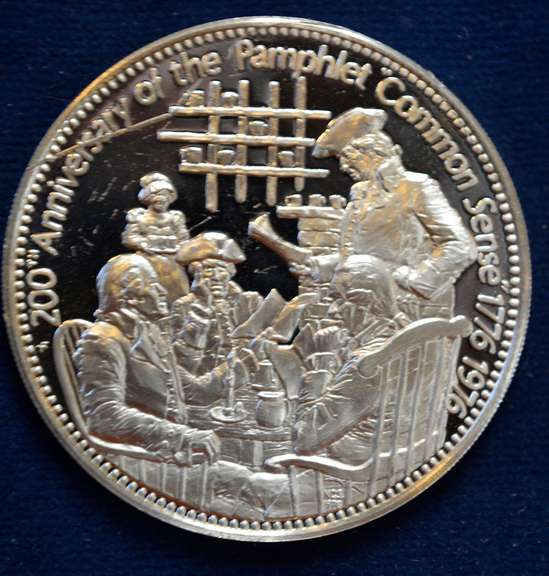 Common Sense By Thomas Paine Art Sterling Silver Medal