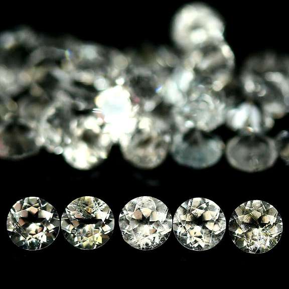 Amazing 41 piece 5.37ct 3mm diamond cut Zircon Parcel