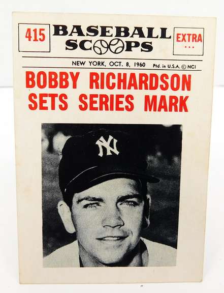 1961 Baseball Scoops Bobby Richardson Baseball Card