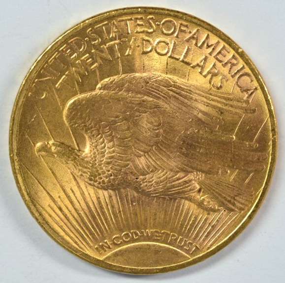 Fresh BU 1922 St. Gaudens $20 Gold Piece. Lustrous