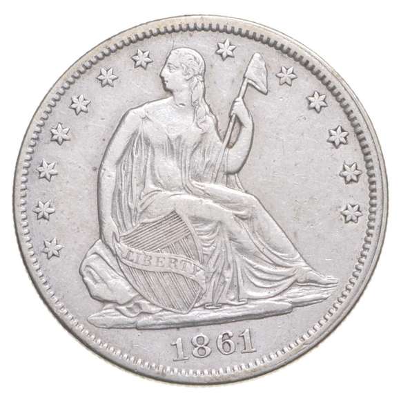 1861 Seated Liberty Half Dollar