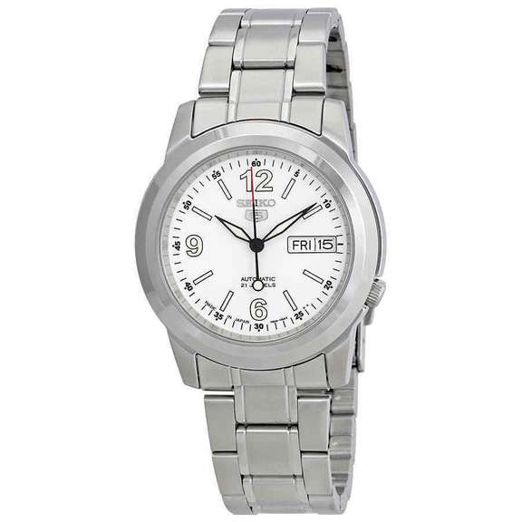Seiko Automatic White Dial Stainless Steel Men's Watch
