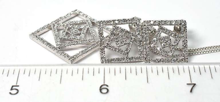 Set of Sterling Silver Necklace and Earrings