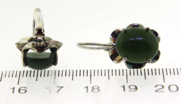 Sterling Silver Jade earrings