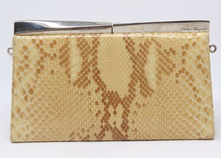 Salvator Feragamo Python Clutch