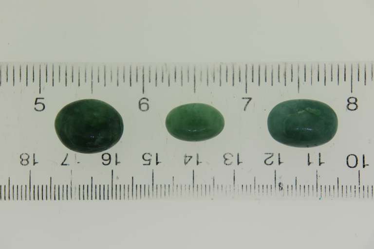 34.0 CT Lot of 3 Green Beryl Loose Stone