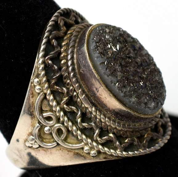 Sterling Silver Druze Ring