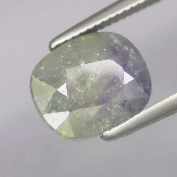 Unique 3.44ct gray green UNHEATED Tanzanian Sapphire