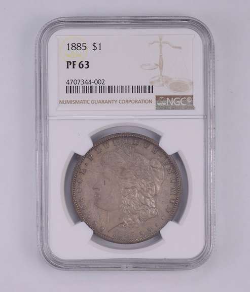 PF63 1885 Morgan Silver Dollar - Graded by NGC