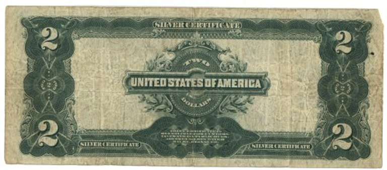 Scarcer 1899 Series Large Size $2 Silver Certificate