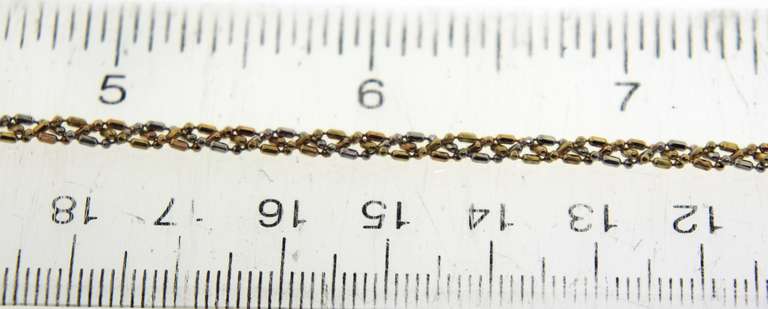 Italian Two Tone Twisted Bead Necklace