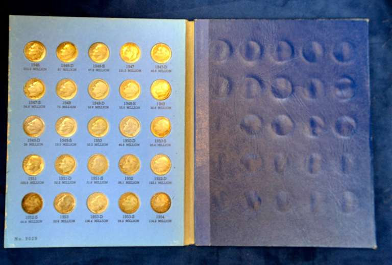 Vintage Estate Book Of Roosevelt Dime 1946