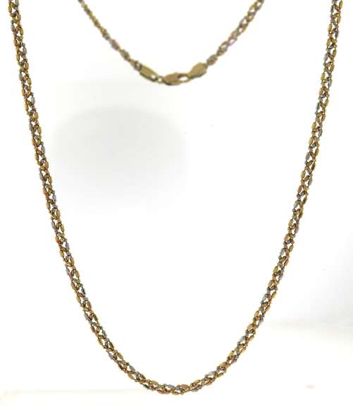 Italian Two Tone Twisted Bead Necklace