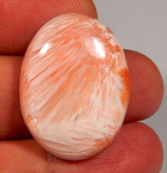 Simply gorgeous 34.66ct Indian Seraphinite Scolecite