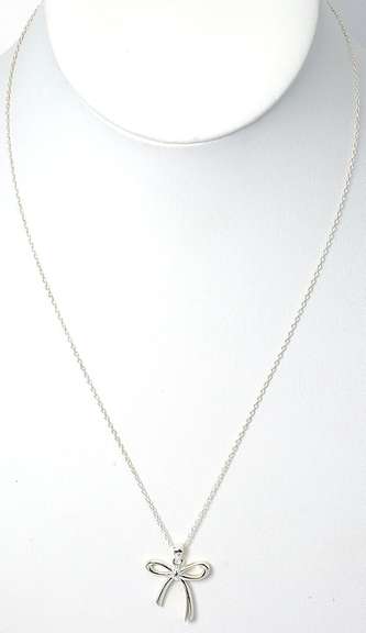 Sterling Silver Ribbon Necklace