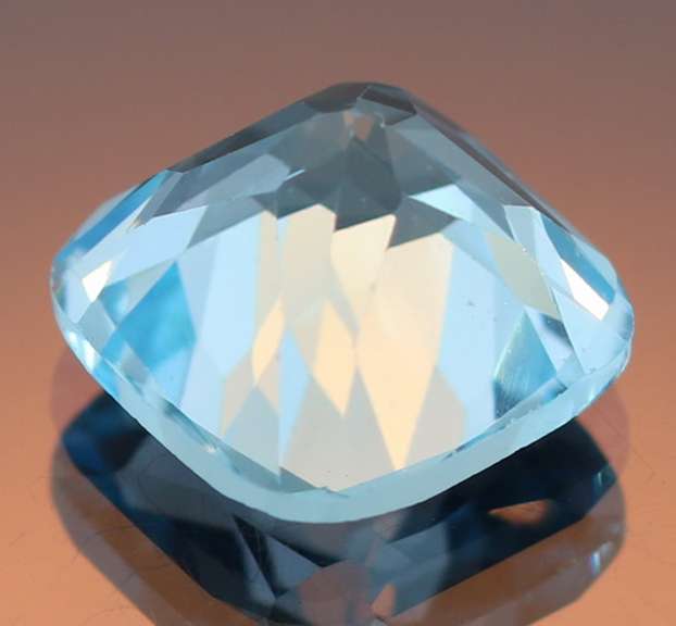 Huge! 12.62ct radiant cut Swiss blue Topaz