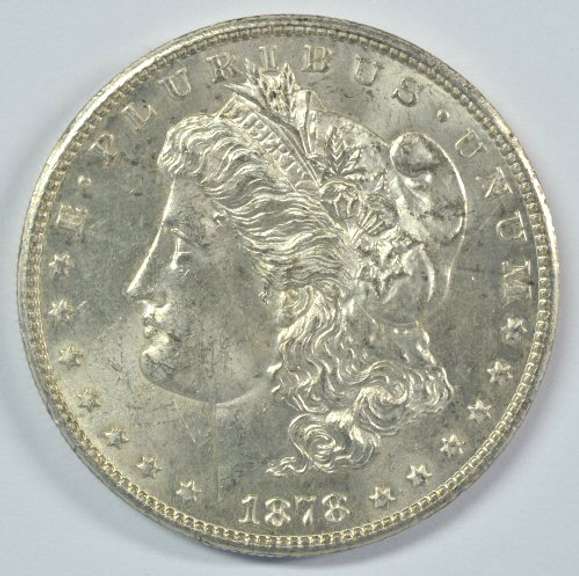 Very Choice BU 1878-S Morgan Silver Dollar