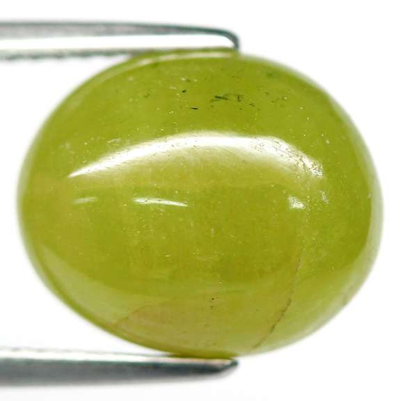 Diamond luster 6.79ct Sphene cabochon