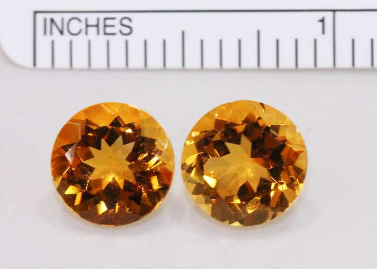 Sparkling Natural Citrine Pair - 6.94 cts.