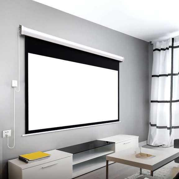 Motorized Projector Screen 100-Inch Coated White
