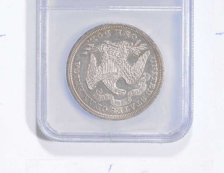 1866 Seated Liberty Dollar - Motto - Slabbed