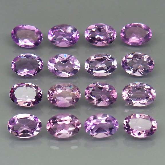 Glittering 12.27ct 7x5mm real Bolivian Amethyst set