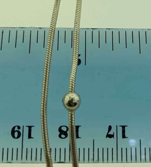 Italian Sterling Silver ball Motif  Chain