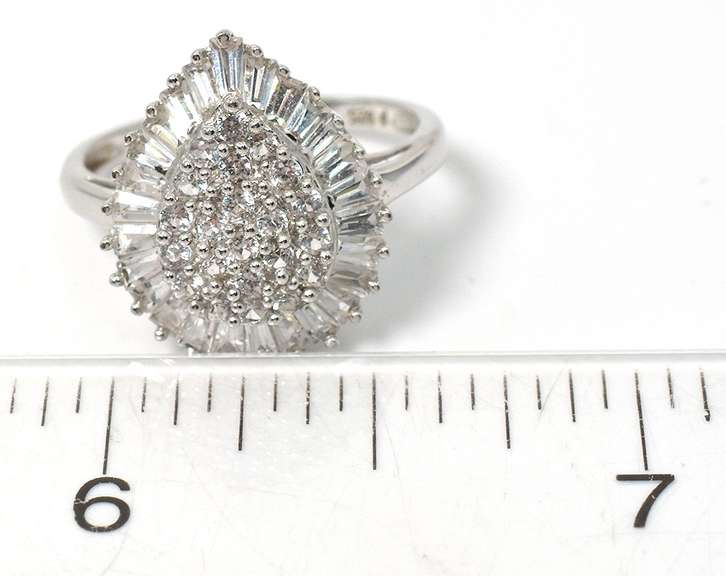 Sterling Silver CZ Cocktail Ring