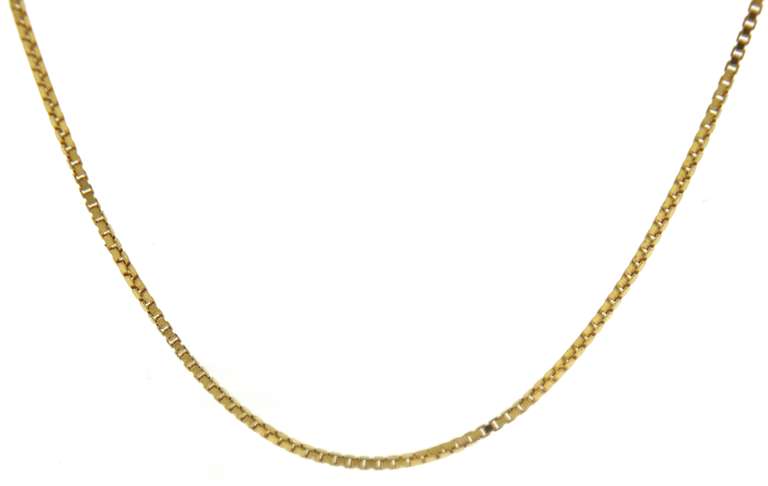 Wonderful 21kt Box Link Chain Necklace