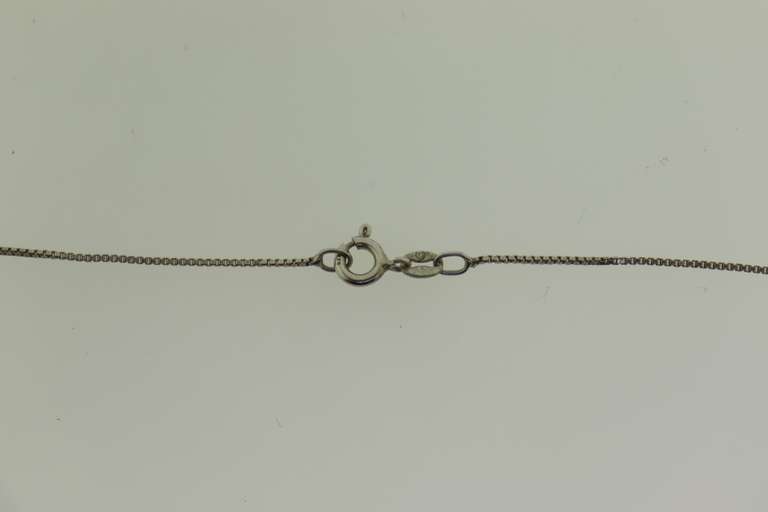 Italian Sterling Silver Leaves Pendant With Chain